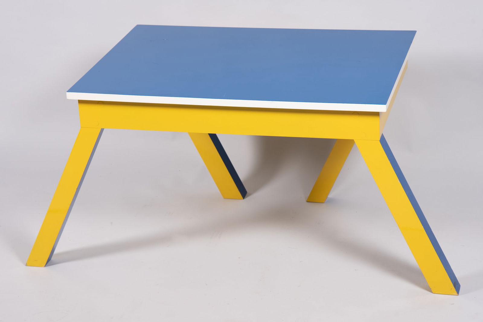 Pierre Sala, France (1948-1989), Enameled Table, 1983, lacquered wood (1 of 4)
