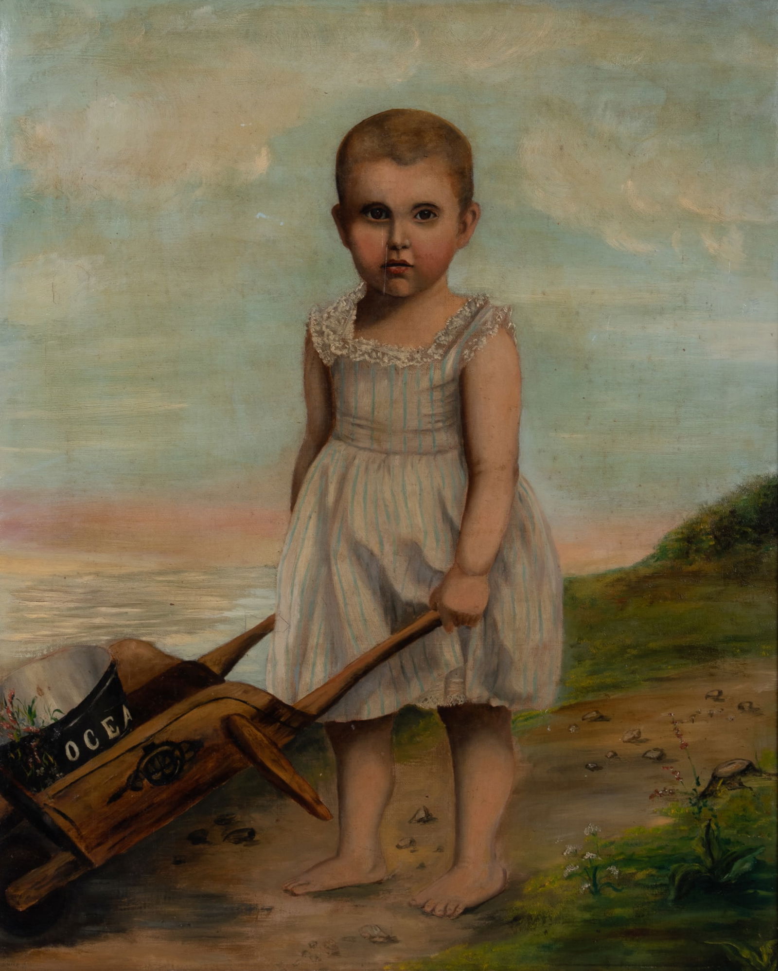 Attributed to John Brewster, Jr., Connecticut, Maine (1766-1854), Full-Length Portrait of a Boy with (1 of 4)
