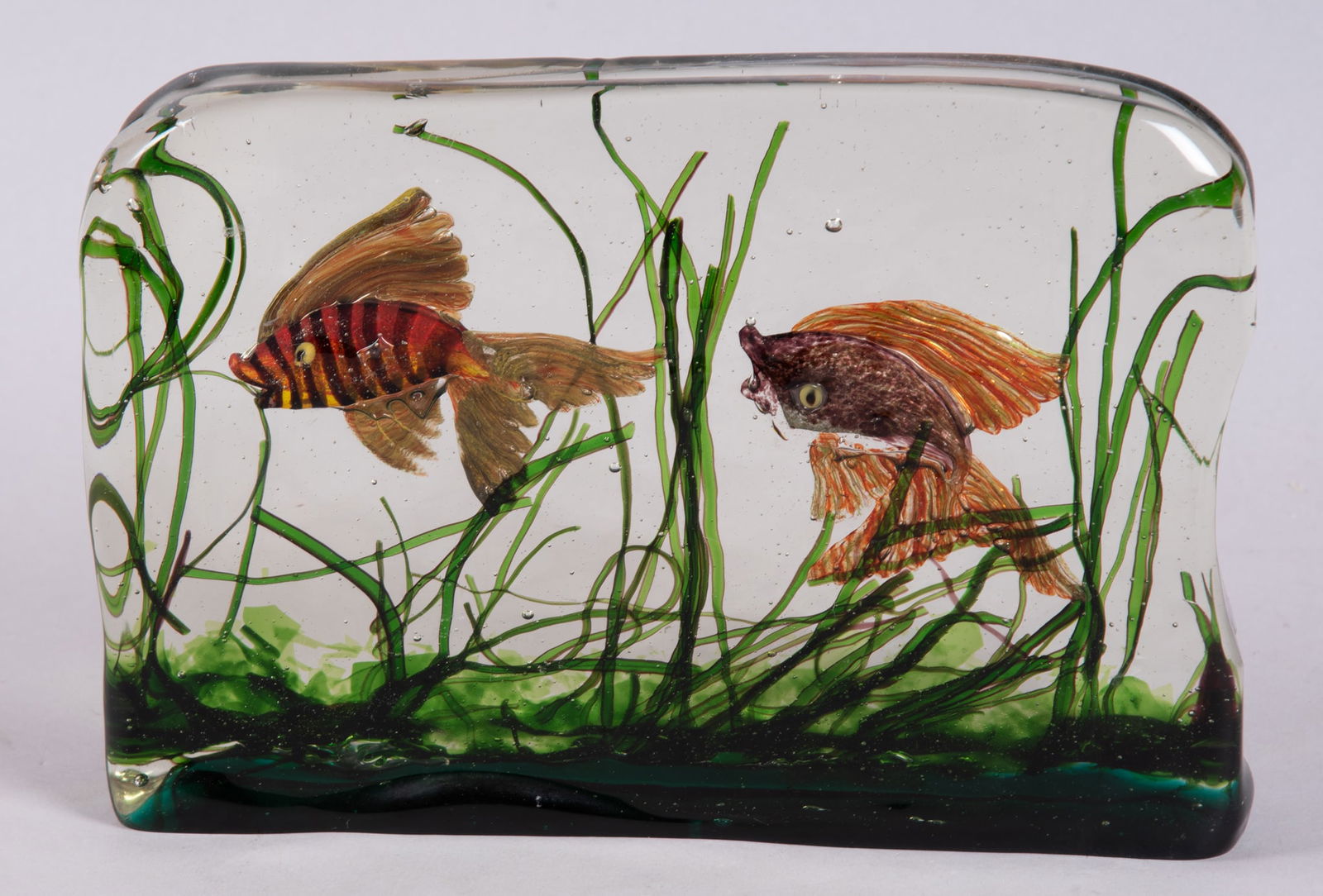 A Fine Italian "Aquarium" Glass Block Sculpture, likely Cenedese from Murano (1 of 4)