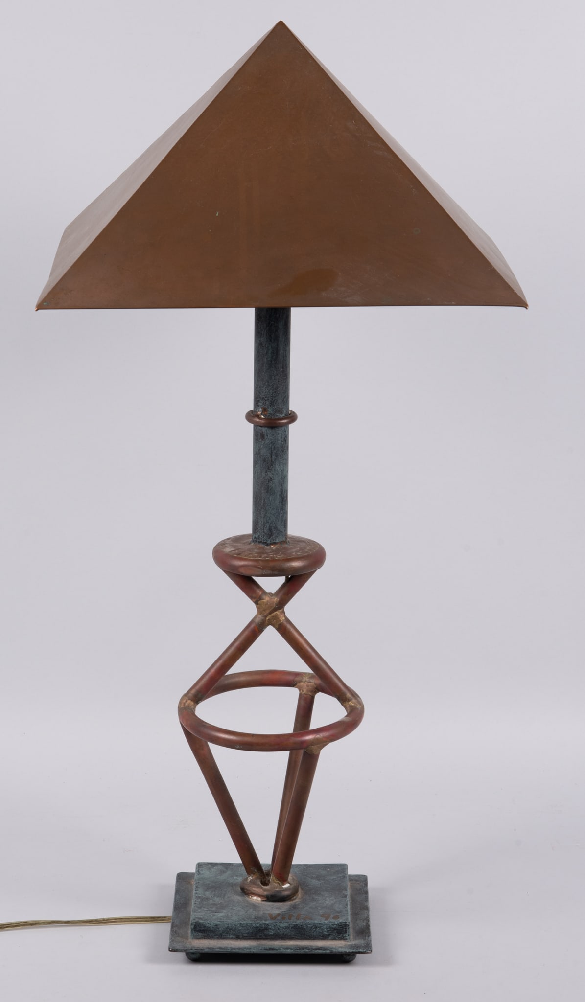 Mario Villa, Nicaraguan/New Orleans (1953-2021), Table Lamp, 1991, mixed metal (1 of 4)