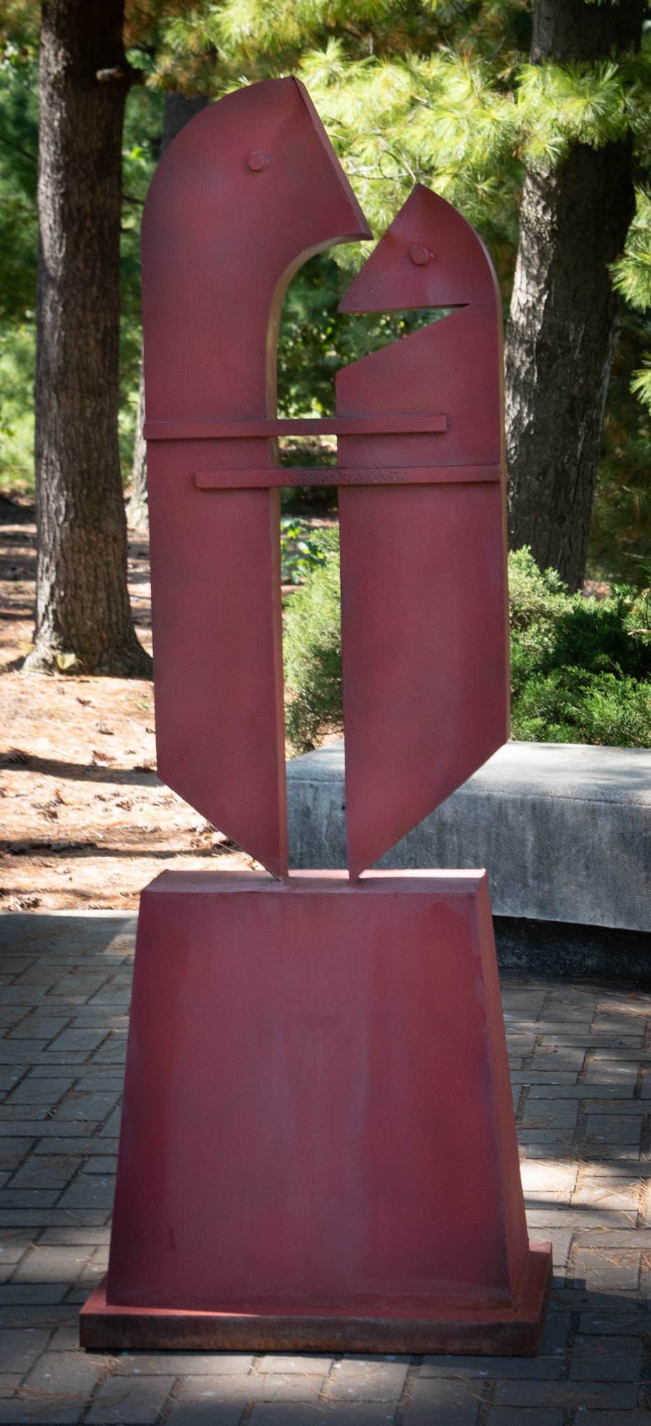 Contemporary Metal Outdoor Sculpture (1 of 3)