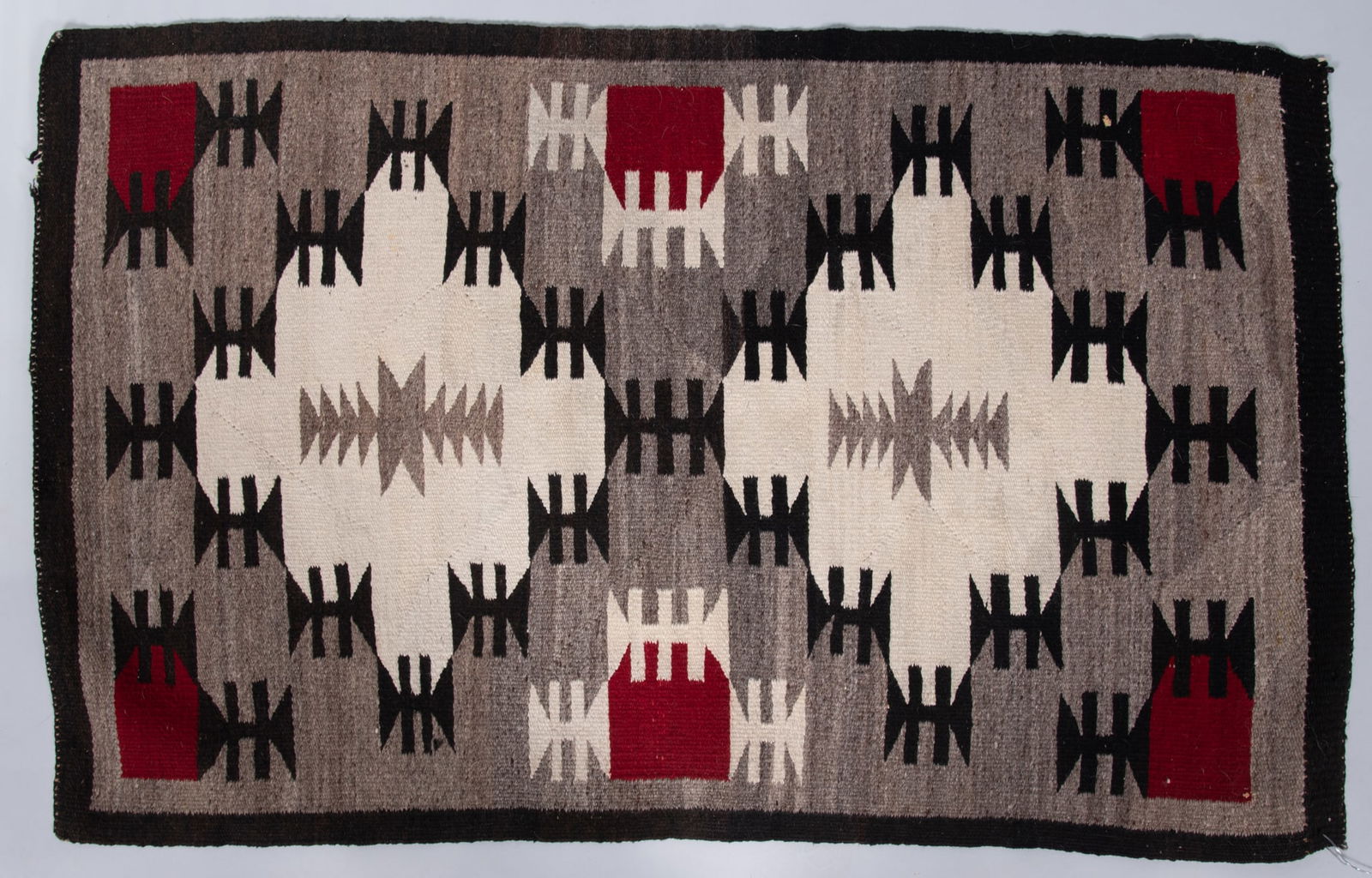 Semi Antique Hand Knotted Navajo Throw Mat (1 of 3)