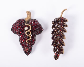 Victorian Bohemian Garnet Brooches