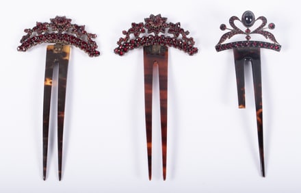 Victorian Garnet Hair Ornaments