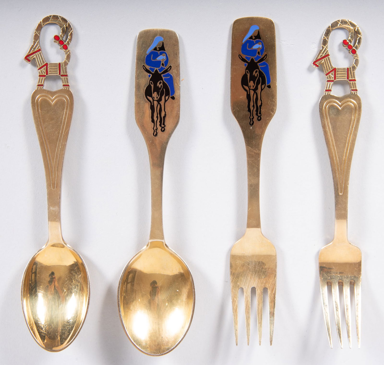 Anton Michaelson Copenhagen Sterling Silver Forks and Spoons, July 1948 and July 1966 (1 of 3)