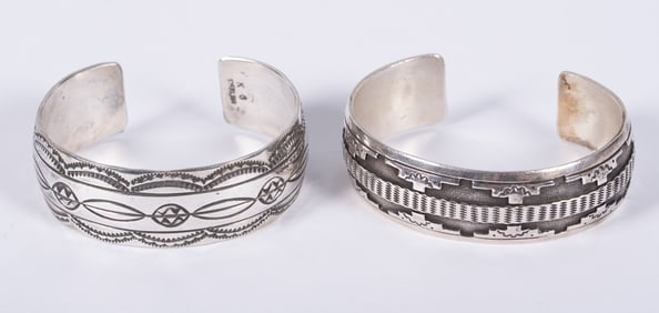 Native American Navajo Cuff Bracelets Two Pieces