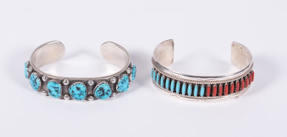 Native American Signed Cuffs-Two Pieces