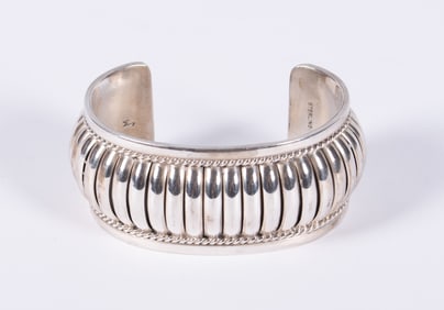Large Sterling Cuff Artist Signed