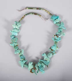 Zuni Fetish Necklace with Inlaid Eyes