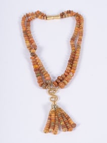 Vintage 18K Ethiopian Opal Necklace