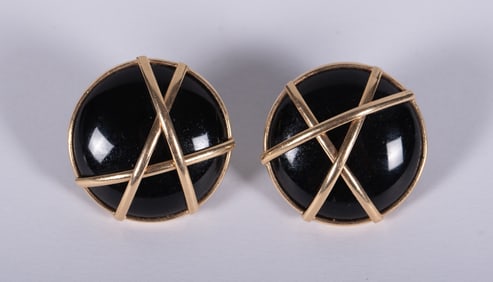 14k Onyx Earrings