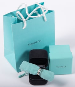 Tiffany & Co. 18K Diamond Wide Ring