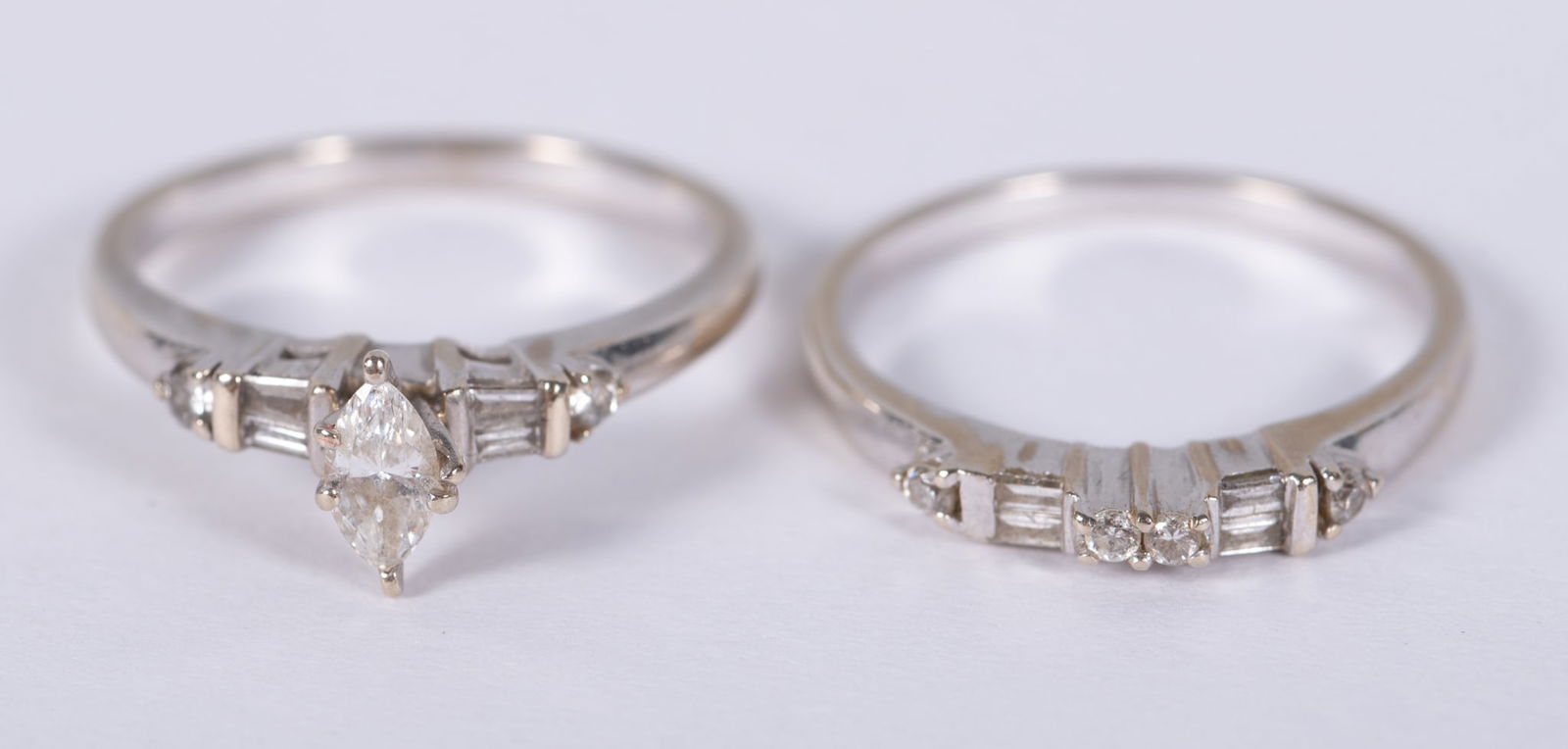 14K White Gold & Diamond Wedding Set (1 of 3)
