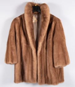 Lady's Vintage Autumn Haze Mink Jacket Retailed by Bressmer's, Springfield, IL