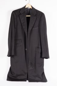 Italian Brioni Pure Cashmere Man's Black Top Coat