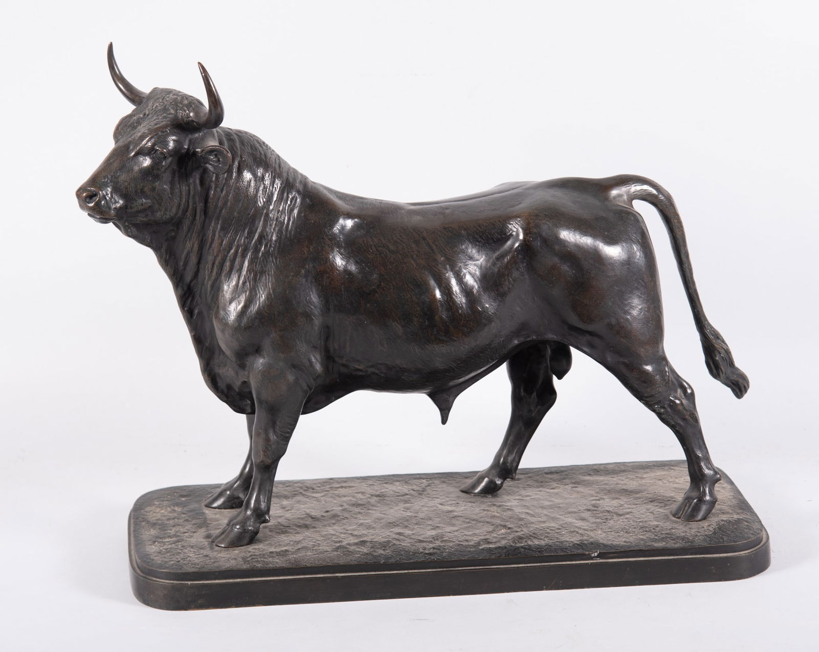 Isidore-Jules Bonheur, France (1827-1901), Standing Bull, Bronze: Isidore-Jules Bonheur, France (1827-1901), Standing Bull, bronze, signed at the base. Known as one of the most distinguished animalier sculptors of the late 19th century, among Barye, Mene, and his el