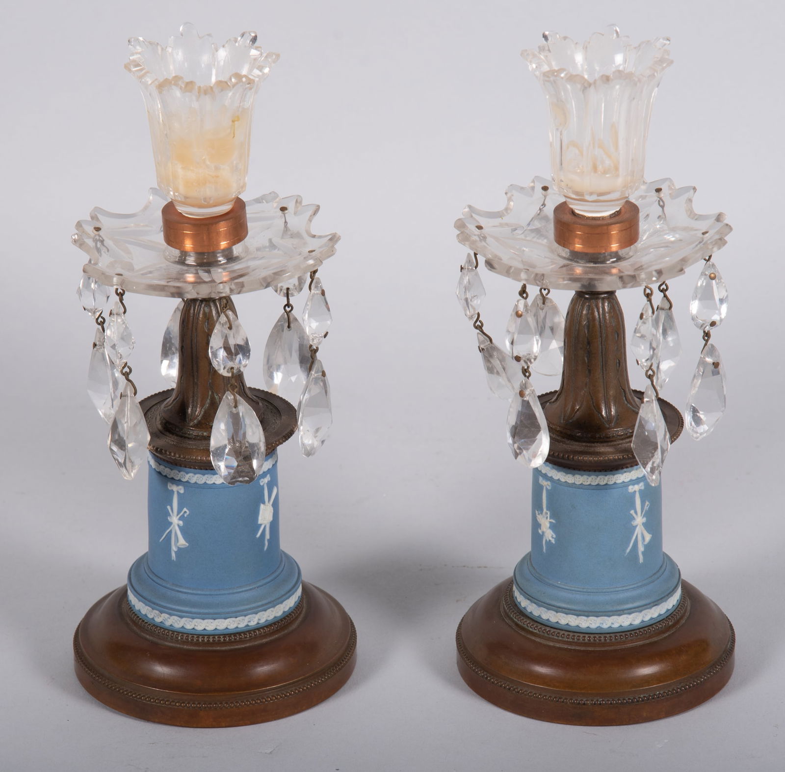 A Pair of Antique Wedgwood Candlesticks (1 of 4)