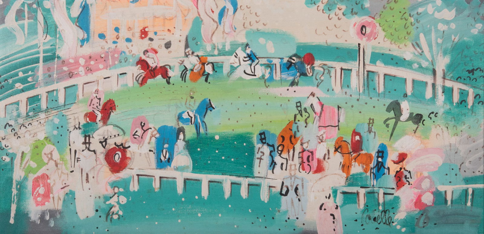 Charles Cobelle, French (1902-1994), Horse Show, oil on canvas (1 of 5)