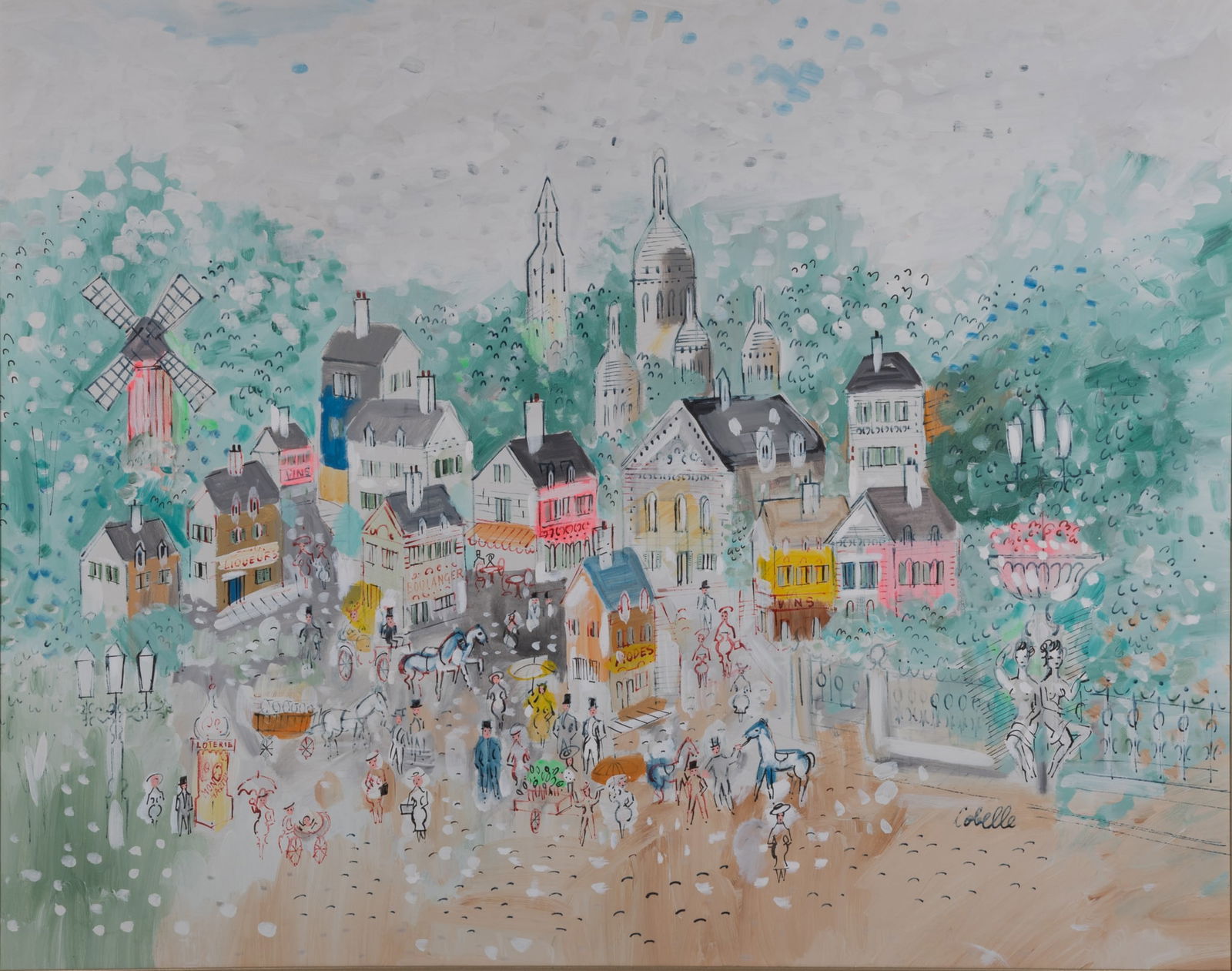 Charles Cobelle, French 1902-1994, Montmartre, oil on canvas (1 of 6)