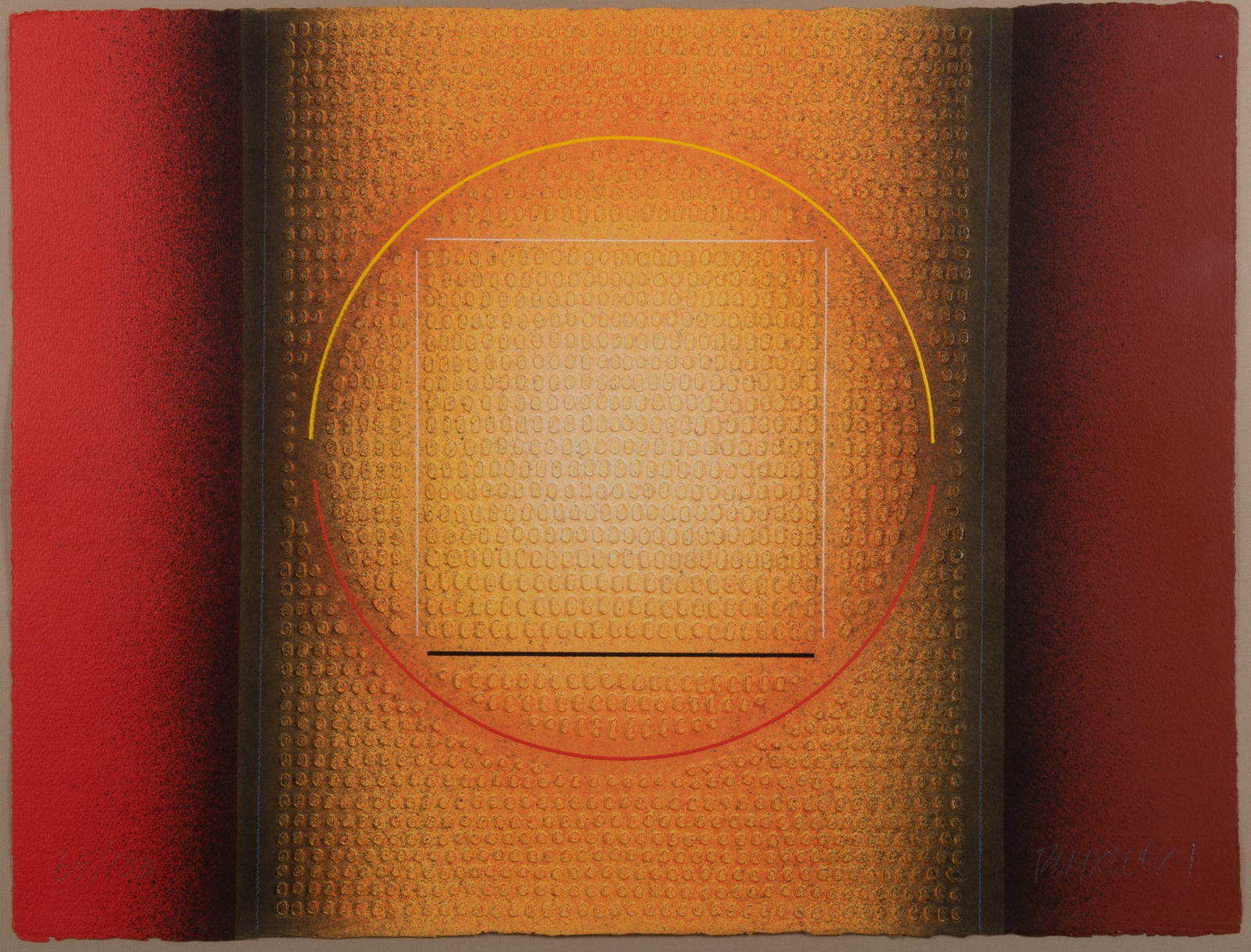 Paul E. Maxwell, Texas, California (1925-2015), Untitled, screenprint with embossing, ed. 65/100 (1 of 5)