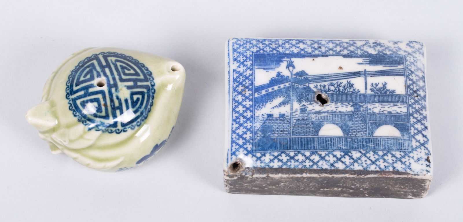 Two Chinese Porcelain Water Droppers (1 of 3)