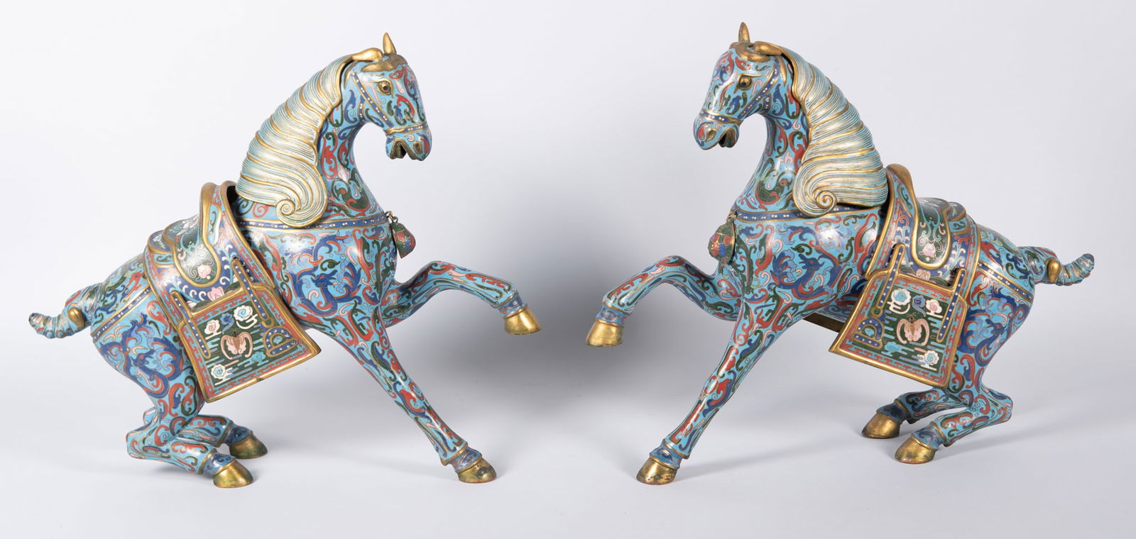 A Pair of Chinese Cloisonne Horses (1 of 4)