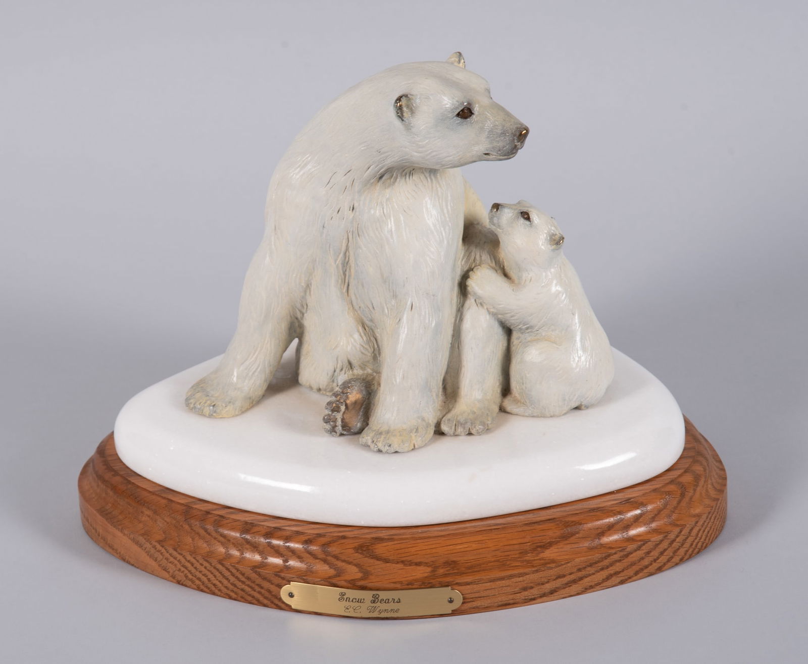 E. C. Wynne, Arizona 20th Century, Snow Bears, cold painted bronze figure group (1 of 4)