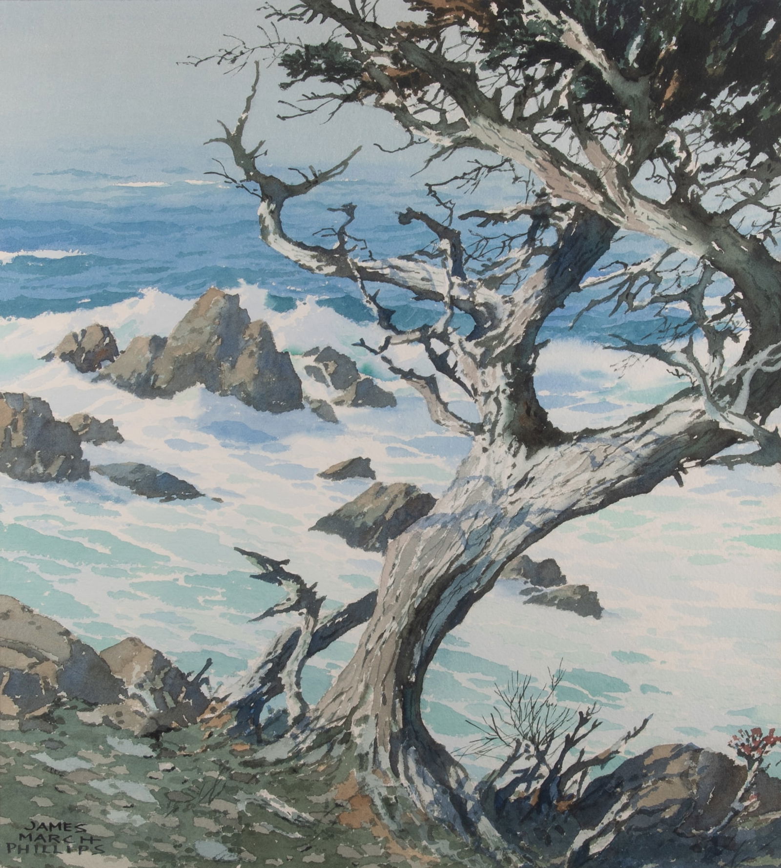 James March Phillips, San Francisco, CA 1913-1981, untitled, watercolor (1 of 5)