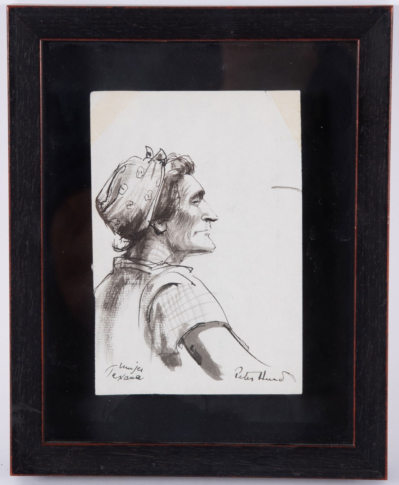 Peter Hurd, American (1904-1984), Mujer Texana, ink on paper (1 of 3)