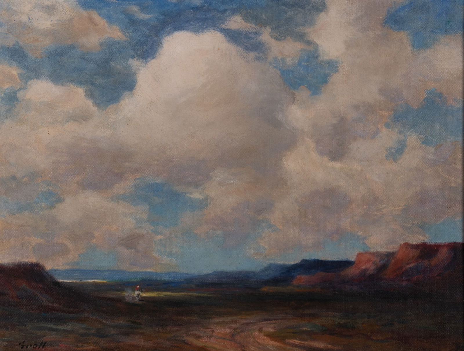 Albert Lorey Groll, New Mexico / Arizona 1866-1952, Desert Landscape, 1946, oil on canvas (1 of 6)