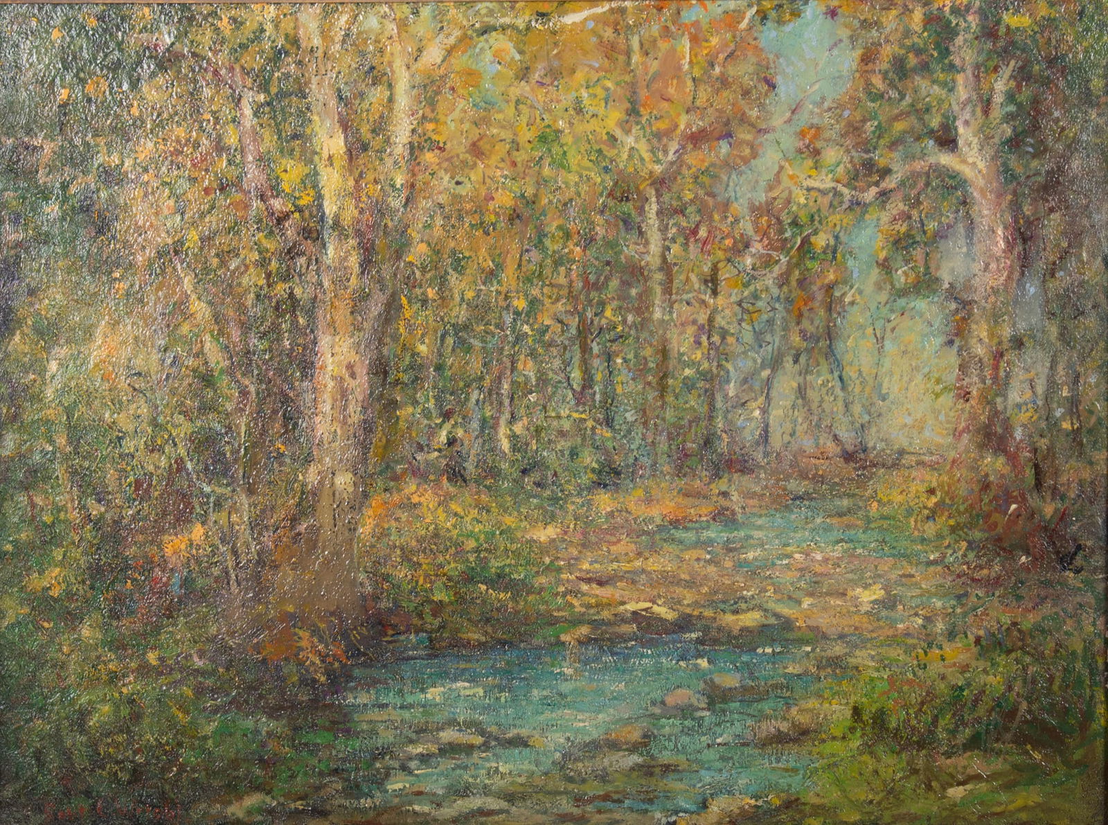 Robert Wright, 20th Century, Impressionist Landscape, oil on canvas (1 of 4)