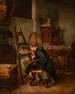 Continental School Late 19th Century, Interior of an Artist's Studio, oil on panel