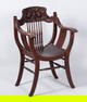 Throne Chair-Carved North Wind face