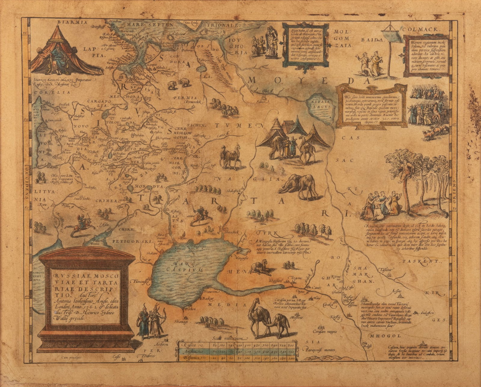 Abraham Ortelius, Antwerp, Belgium (1527-1598), An Early Modern Map of Russia: Russiae, Moscoviae et (1 of 5)