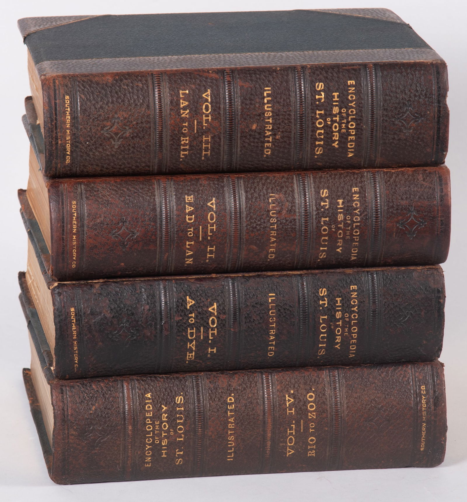 The Encyclopedia of the History of St Louis, 1899, 4 Volumes, Conrad and Hyde Editors, 1st Edition (1 of 3)