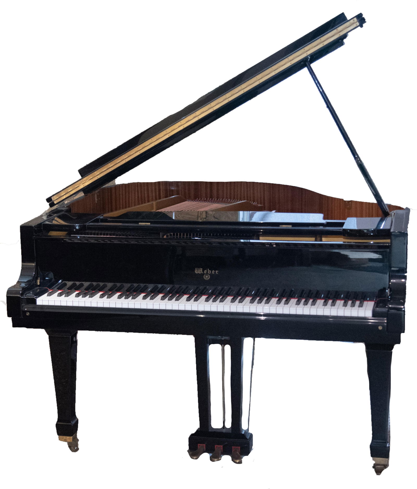Weber Ebony Finish Baby Grand Piano with Bench (1 of 5)