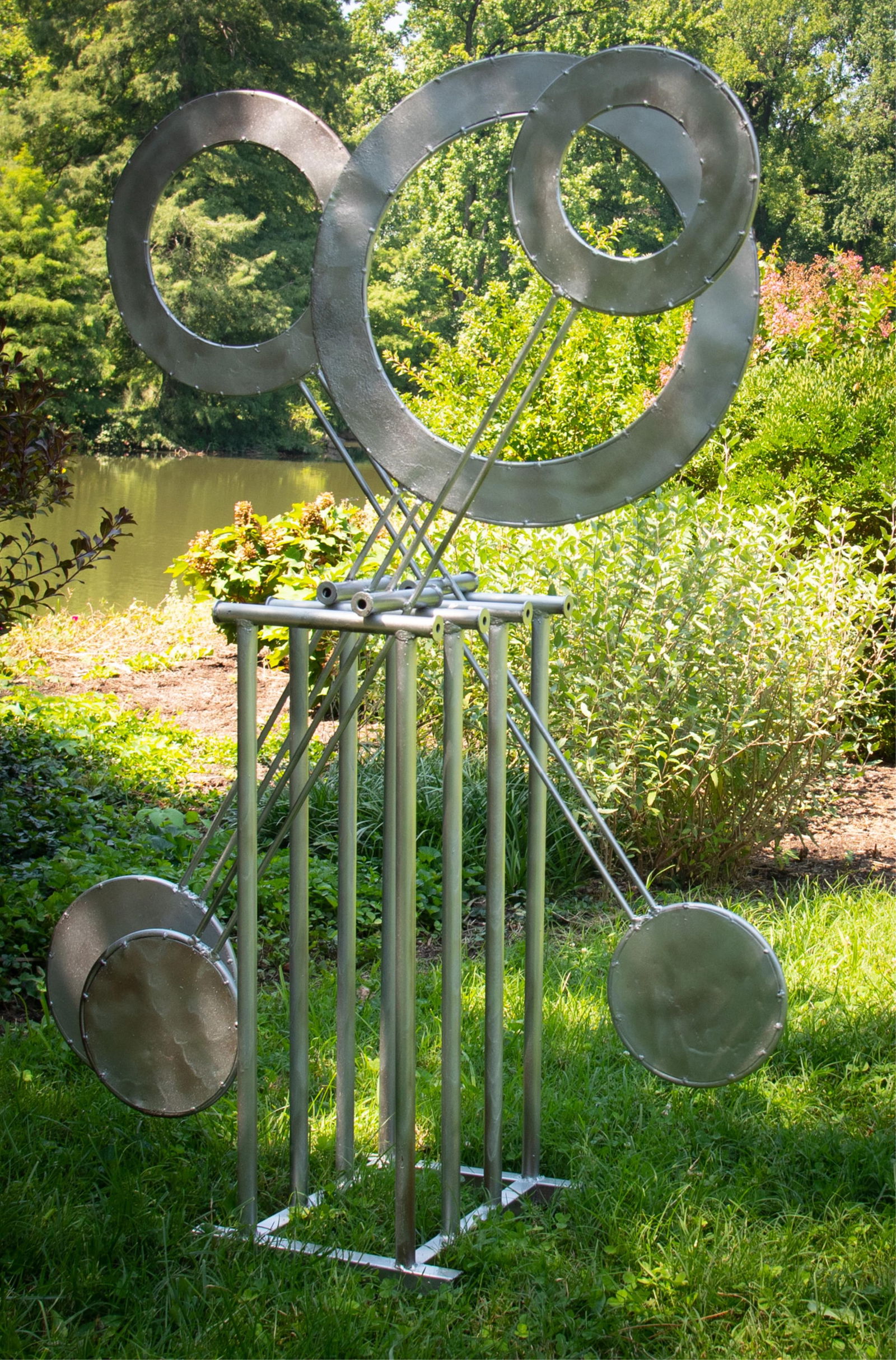 Contemporary Mobile Metal Outdoor Sculpture (1 of 3)