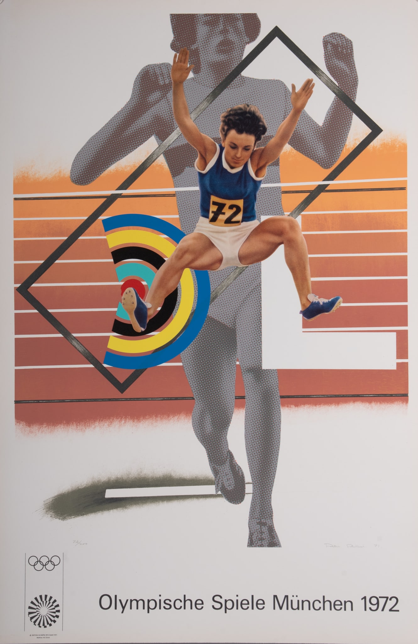 Peter Phillips, British 1939, Edition Olympic 1972, screenprint ed 74/200 (1 of 4)