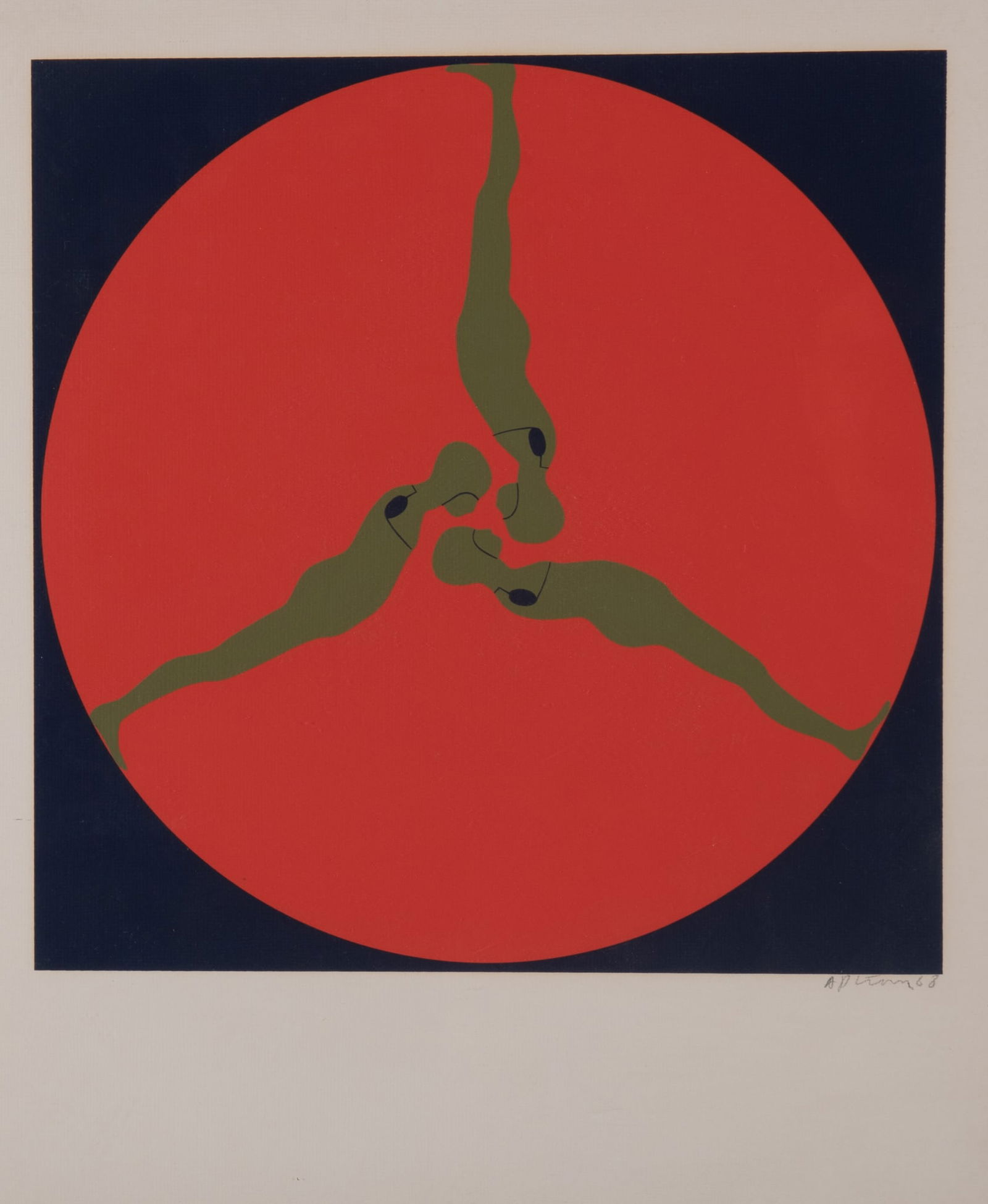 Ernest Tino Trova, Missouri (1927-2009), Falling Man Series, 1968, screenprint (1 of 3)