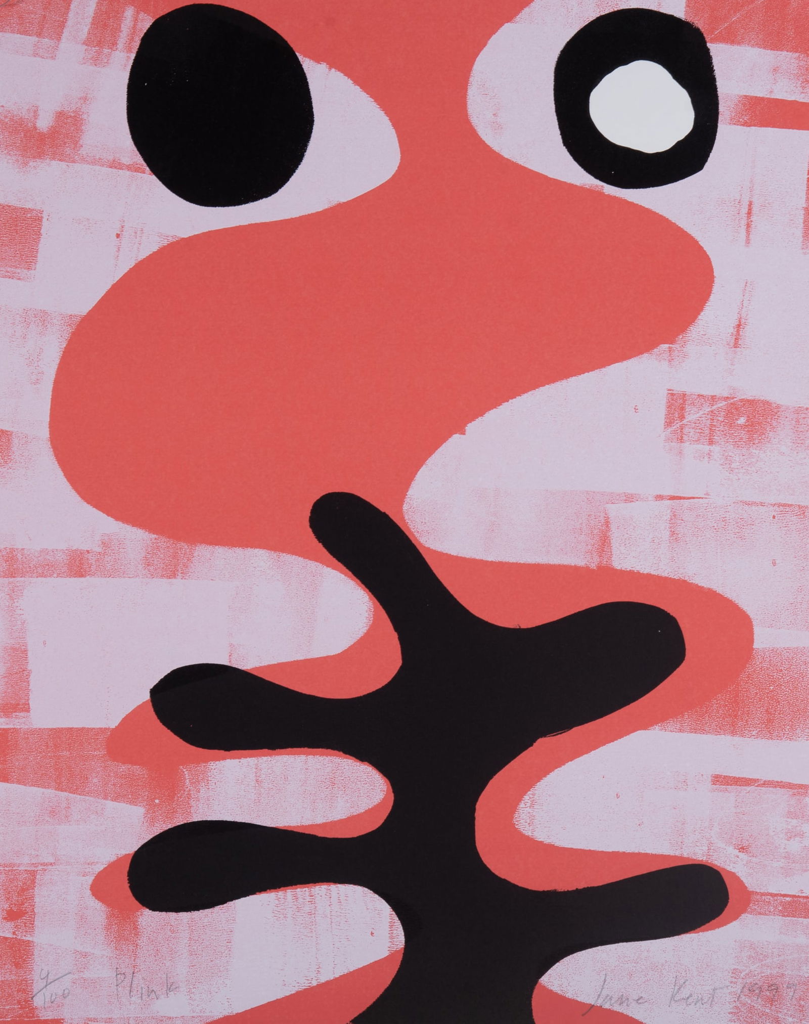 Jane Kent, American (b. 1962), Plink, 1999, silkscreen, ed. 4/100: Jane KentAmerican, (b. 1962)Plink, 1999silkscreen, ed. 4/100signed, dated, titled, and numbered in pencil, unframed.Paper: 20 x 16 inches