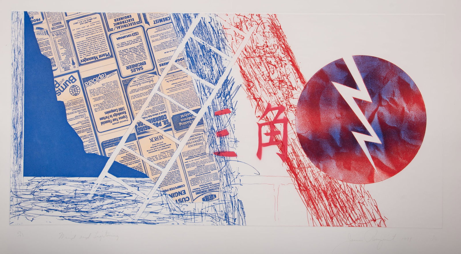 James Rosenquist, American (1933-2017), Wind and Lightning, 1978, Color etching and aquatint with (1 of 4)