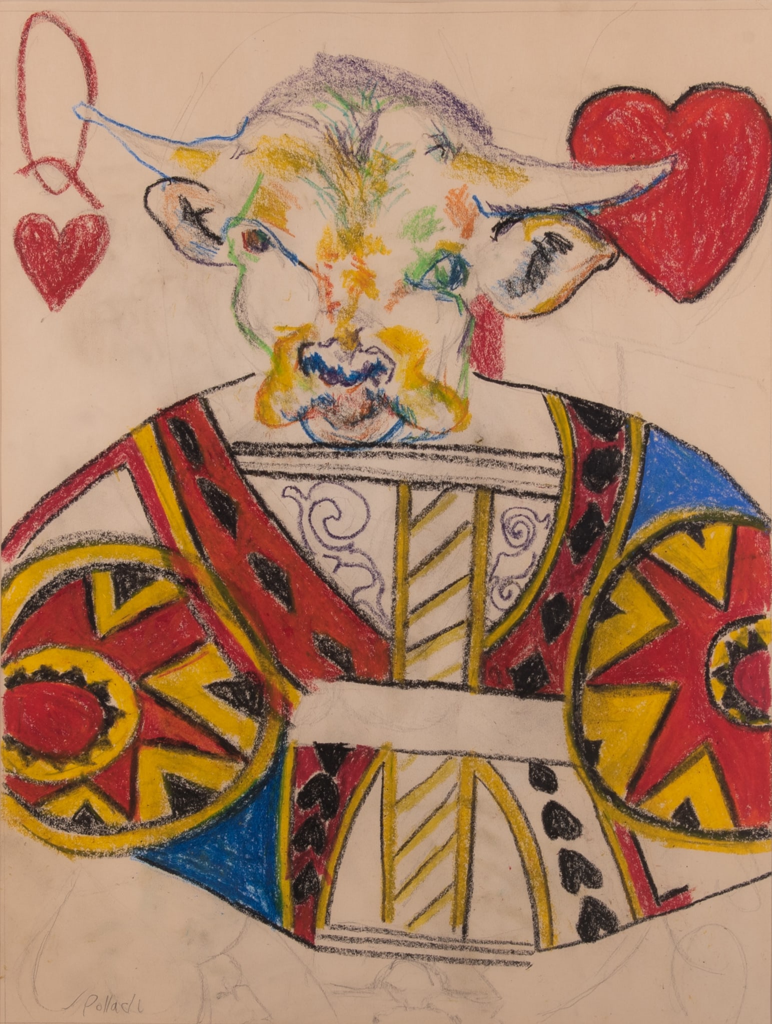 Sydell Pollack Pastel Queen of Hearts (1 of 3)