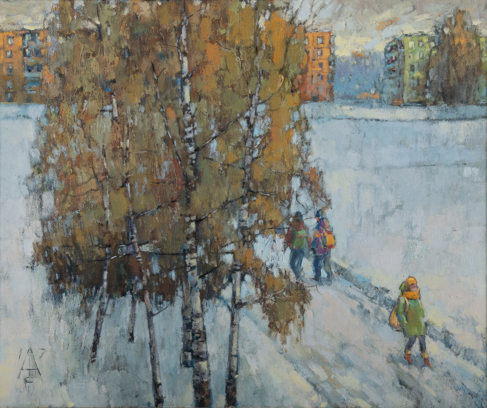 Sergey Avdeev, 20th Century, Street in Winter, 2017, oil on canvas (1 of 5)