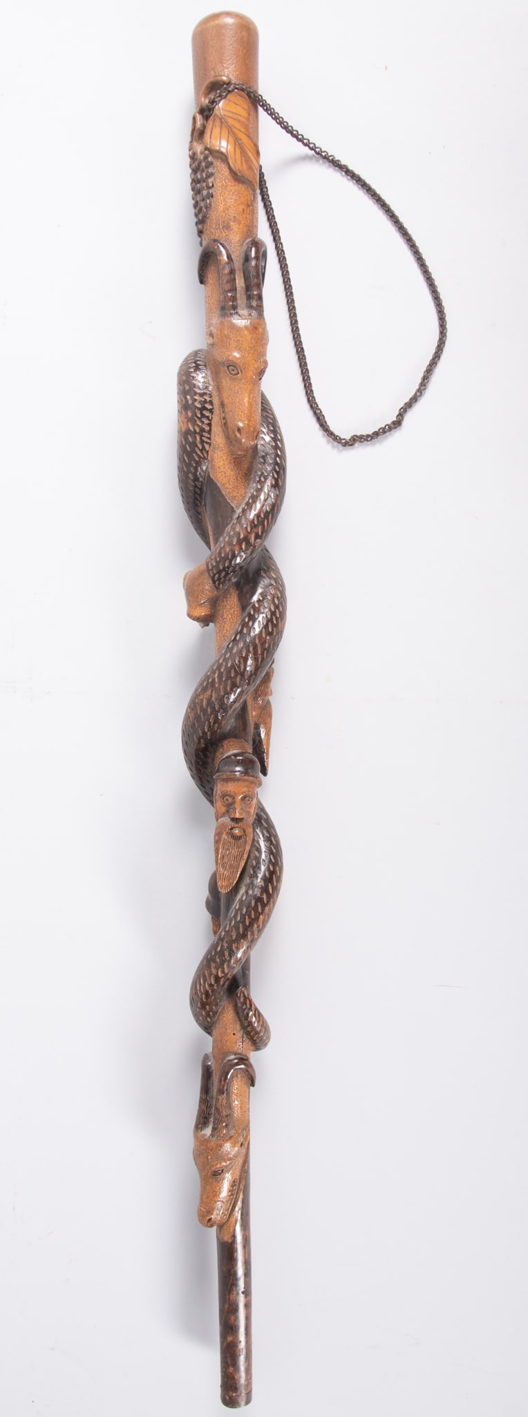 Substantially Hand Carved Wooden Walking Stick (1 of 4)