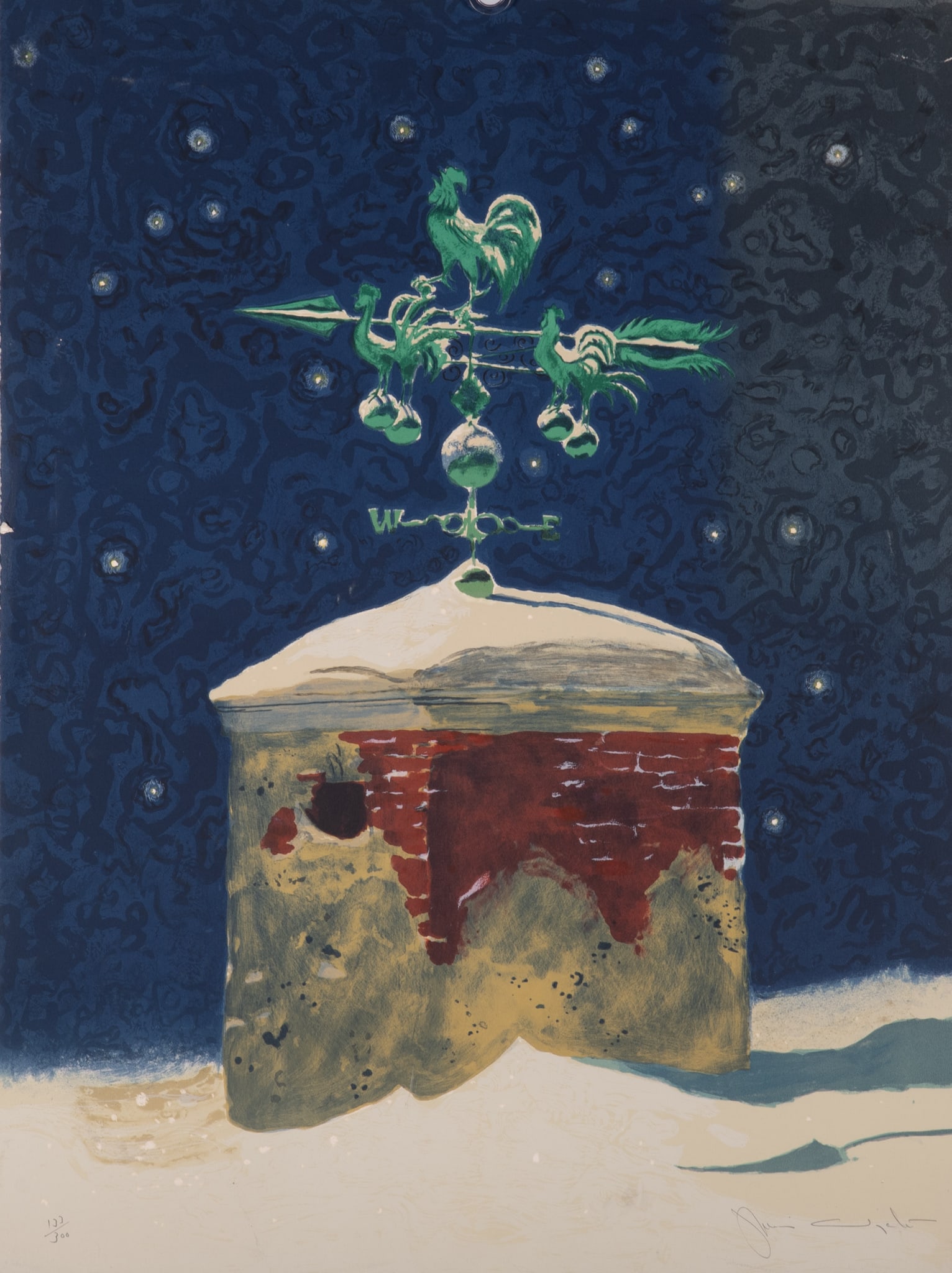 Jamie Wyeth, American 1946, Weathervane, lithograph (1 of 5)