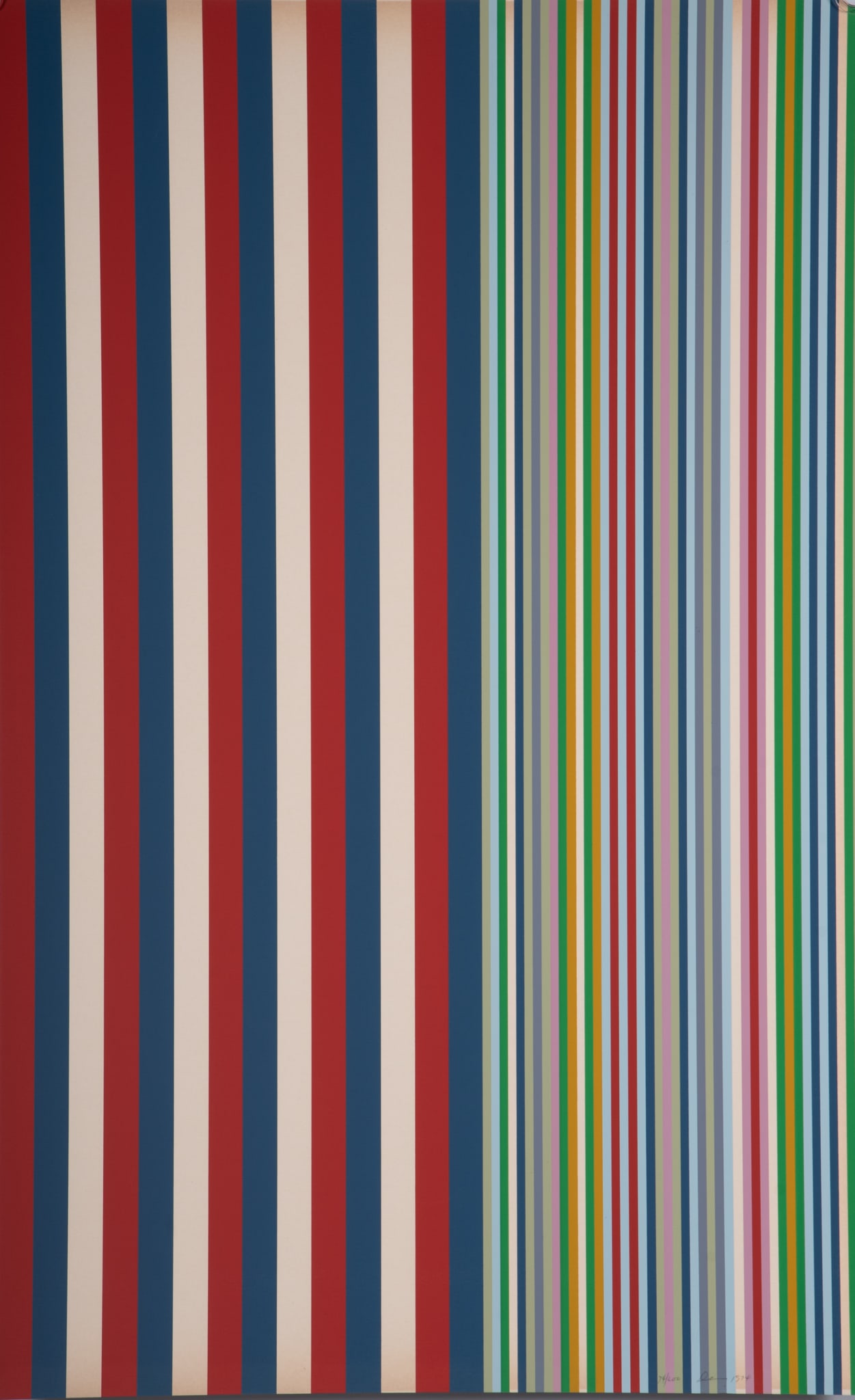 Gene B Davis, American (1920-1985), Minute Man (Olympics 1974), Silkscreen ed. /200 (1 of 4)