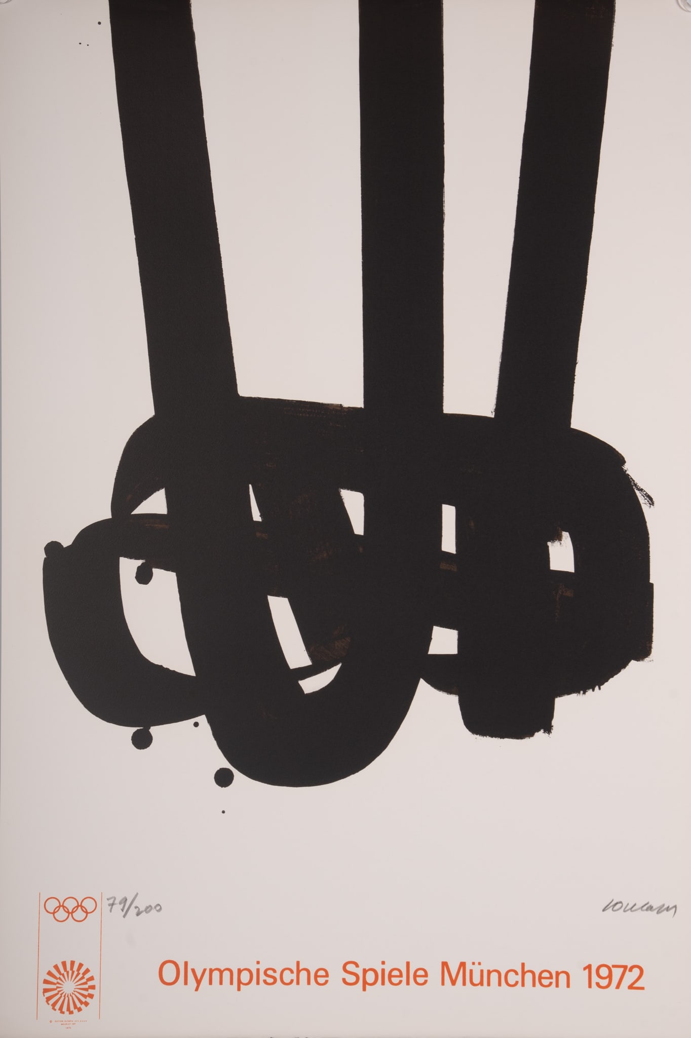 Pierre Soulages, French (1919-2022), Edition Olympic 1972, screenprint ed /200 (1 of 4)