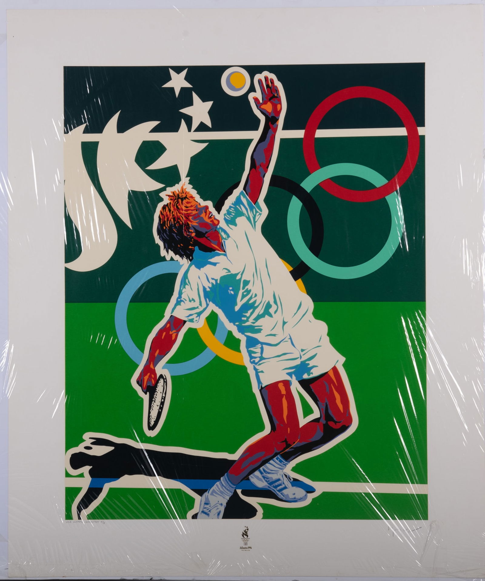Hiro Yamagata, Japanese (b. 1948), Tennis (From the Centennial Olympic Games), 1996, serigraph, ed. (1 of 5)