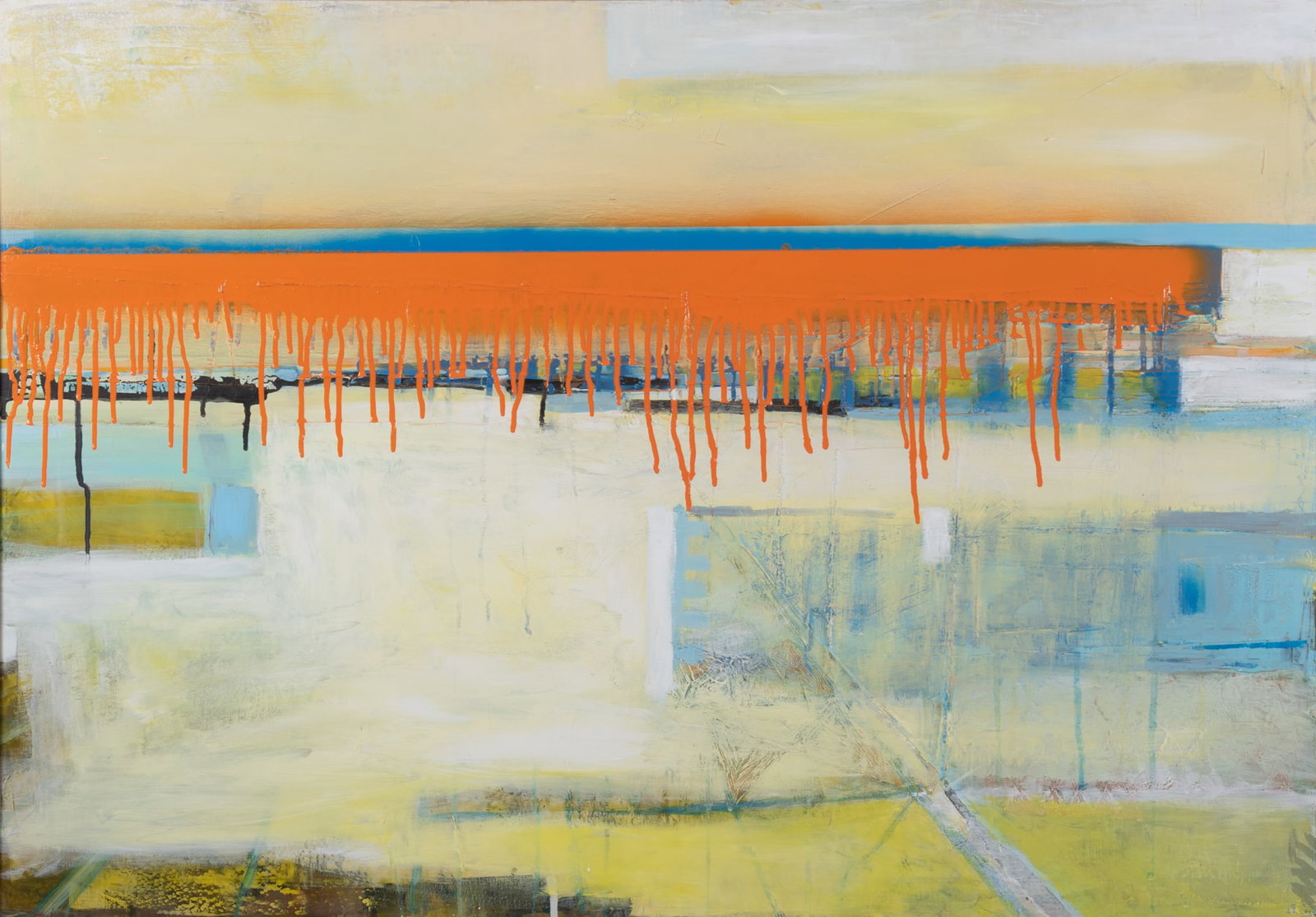 Karina Antonczak, Poland (b. 1981), Heatwave, 2017, oil on canvas: Karina Antonczak Poland, (b. 1981) Heatwave, 2017 oil on canvas signed and dated on the reverse, framed. 27 1/2 x 40 inches