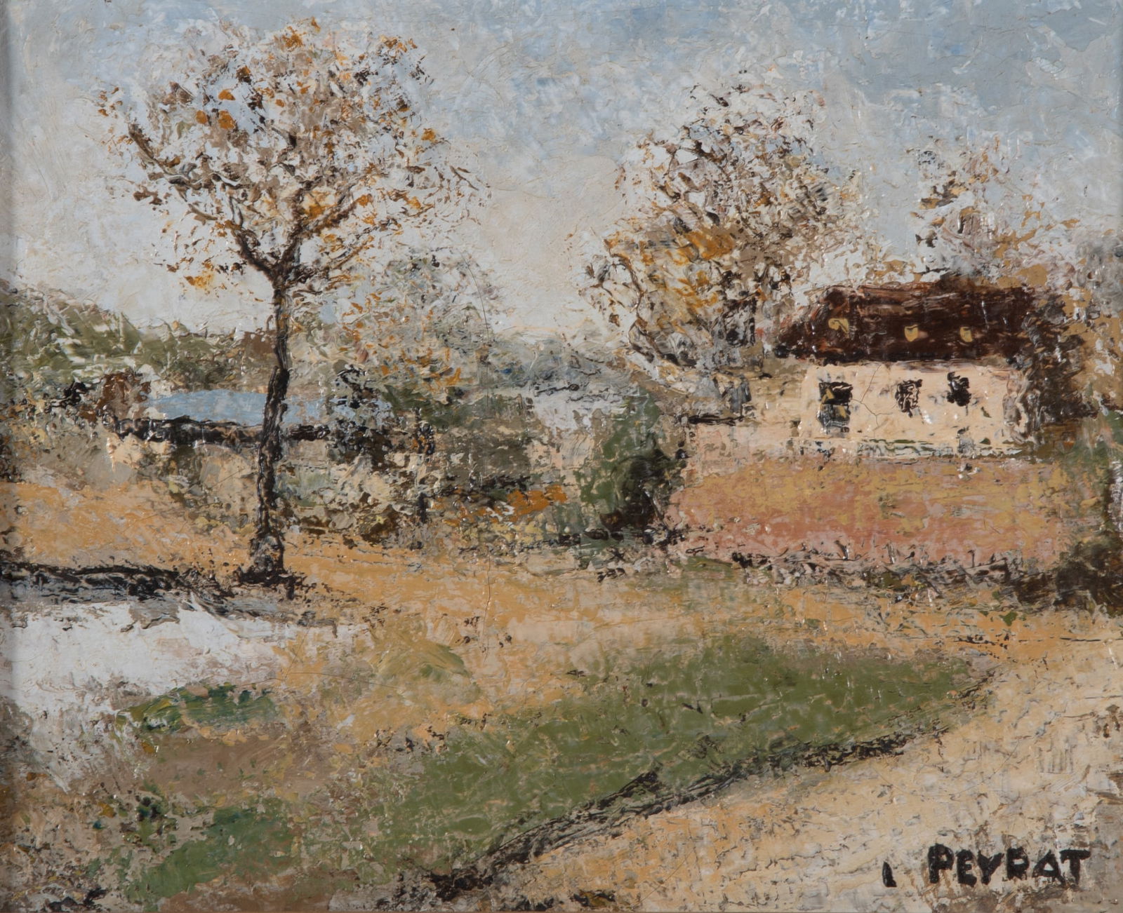 Louis Peyrat, France (1905-1999), House in Landscape, oil on canvas (1 of 5)
